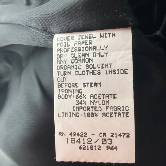 VTG Scott McClintock Small Black Velvet Gown Dress Back Lace-Up Back Goth Fairy - Picture 15 of 16